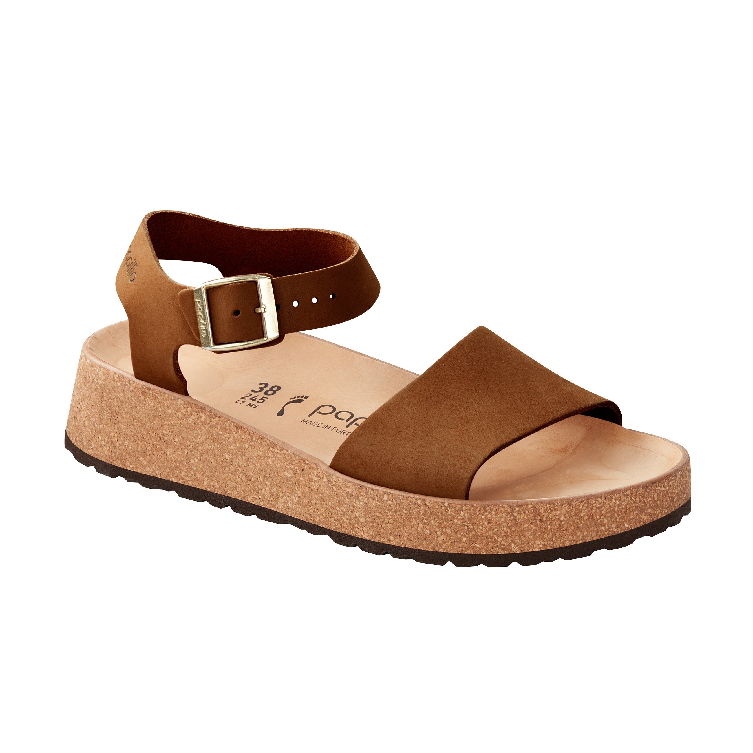 Glenda burnished discount leather slide sandal