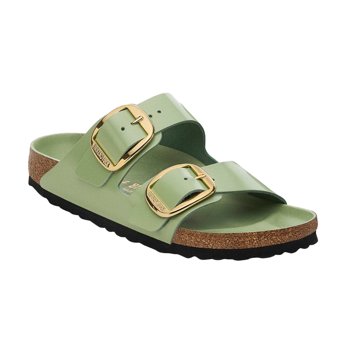 Arizona Big Buckle High Shine Green Tea Natural Leather Patent