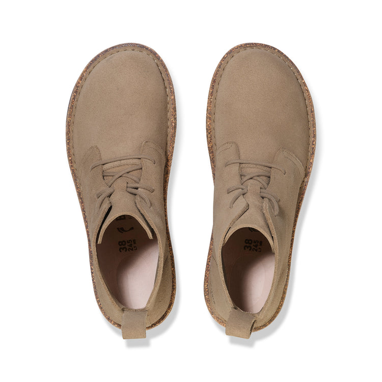 Uppsala Mid Taupe Suede Leather top view