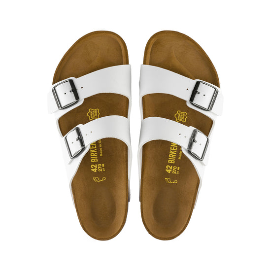 Birkenstock Arizona Birko-Flor White top view