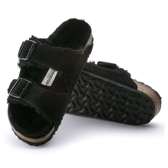 Birkenstock Arizona Shearling Black Suede Leather/Shearling sole view