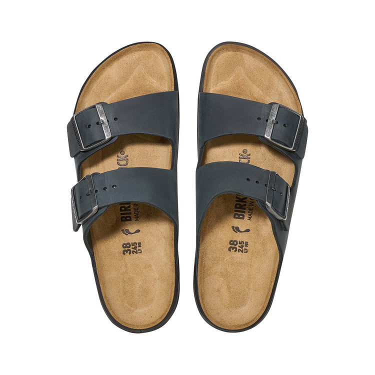 Birkenstock Arizona Cross Town Black Oiled Leather top view