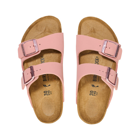 Birkenstock Arizona Kids Pink Clay BirkiBuc top view