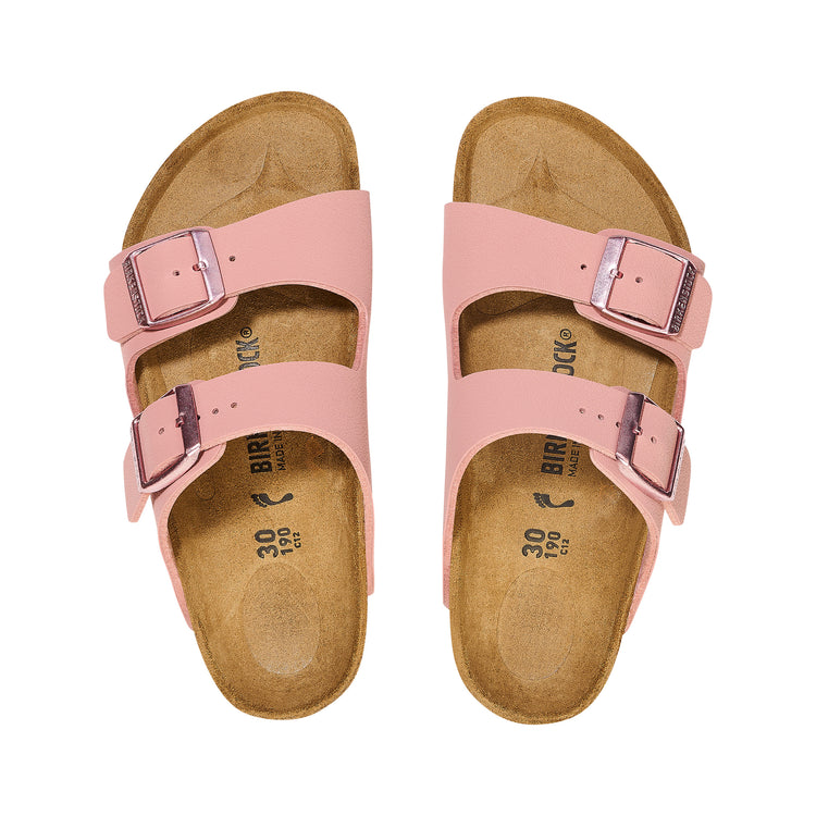 Birkenstock Arizona Kids Pink Clay BirkiBuc top view