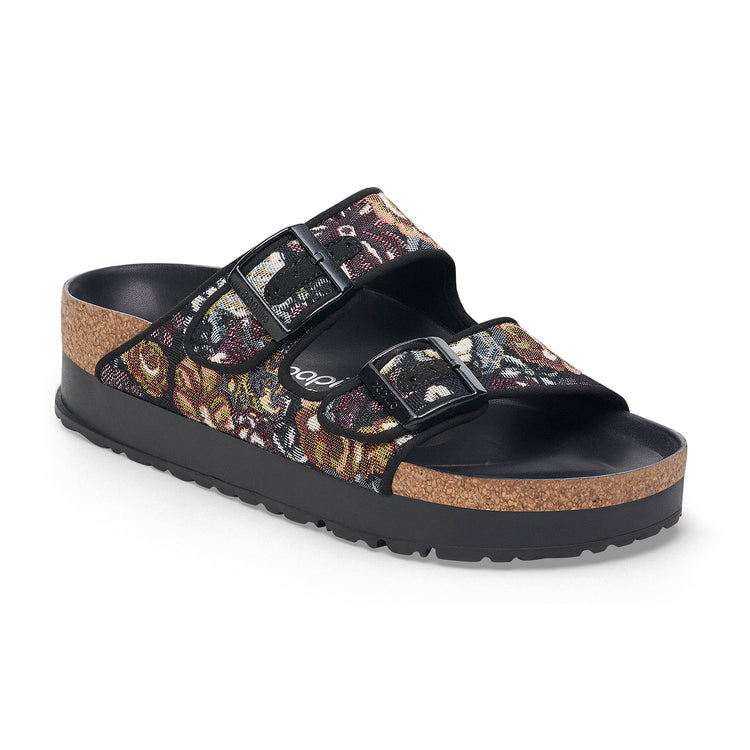 Birkenstock Arizona Platform Microfibre Brocade Black