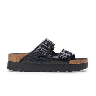 Birkenstock Arizona Platform Nylon Winter Puff Black side view