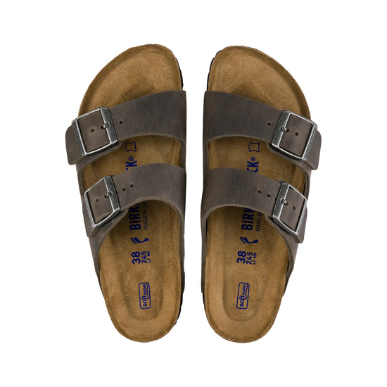 Birkenstock Arizona SFB Iron Oiled Leather top view