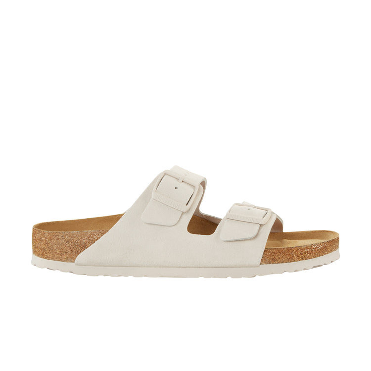 Birkenstock Arizona SFB Suede Leather Antique White side view