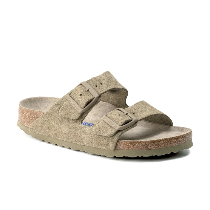 Birkenstock Arizona SFB Suede Leather Faded Khaki