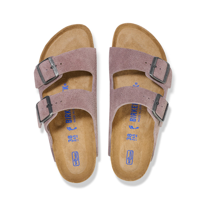 Birkenstock Arizona SFB Suede Leather Faded Purple top view