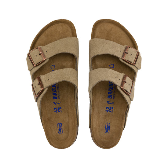 Birkenstock Arizona SFB Taupe Suede Leather top view