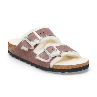 Birkenstock Arizona Shearling Suede Leather/Shearling  Faded Purple 