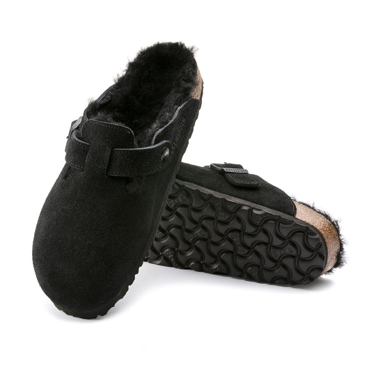 Boston Shearling Black Suede Leather/Shearling sole view