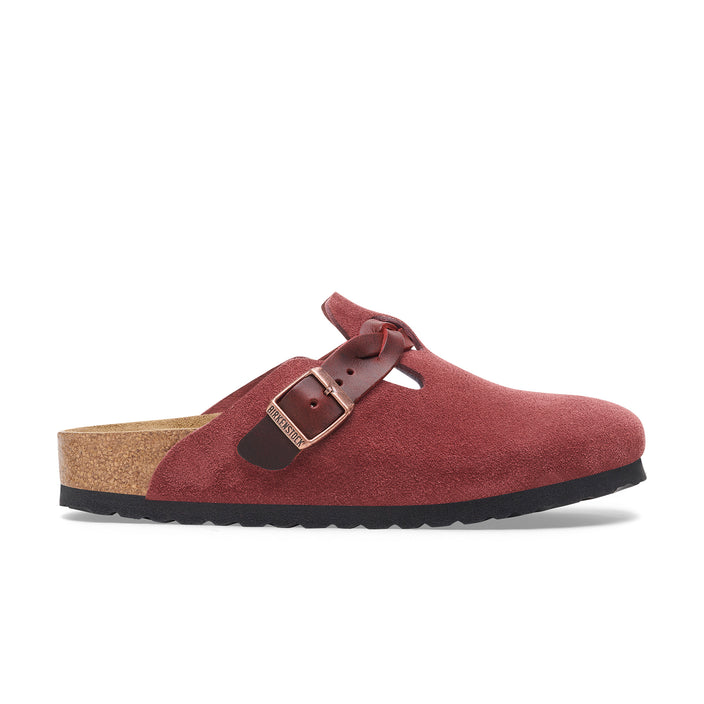 Birkenstock Boston Braided Zinfandel Suede Leather side view