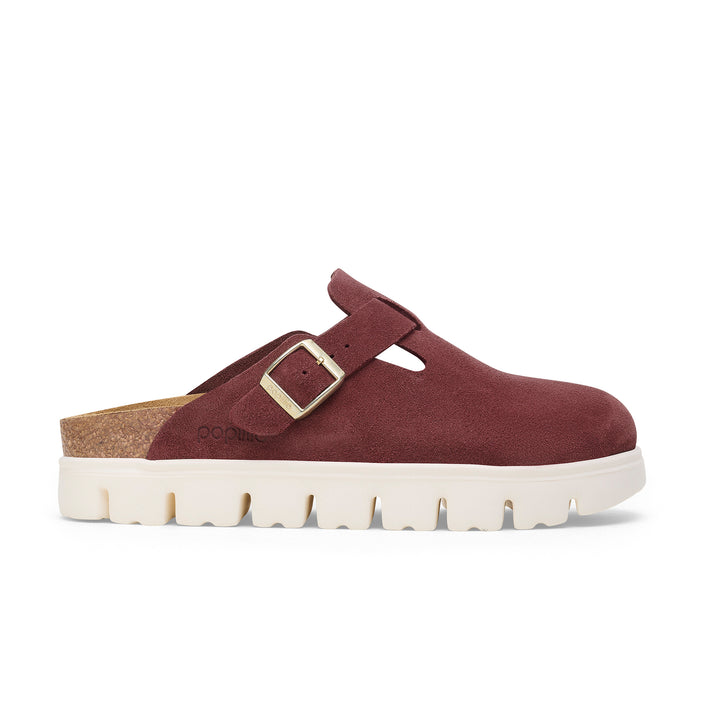 Boston Chunky Berry Crush Suede Leather side view