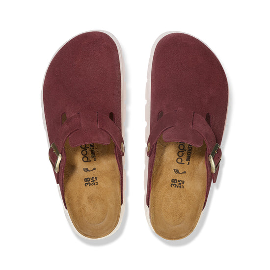 Boston Chunky Berry Crush Suede Leather top view