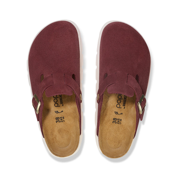 Boston Chunky Berry Crush Suede Leather top view