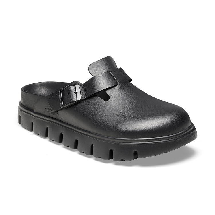 Birkenstock Boston Chunky Exquisite Black Smooth Leather 