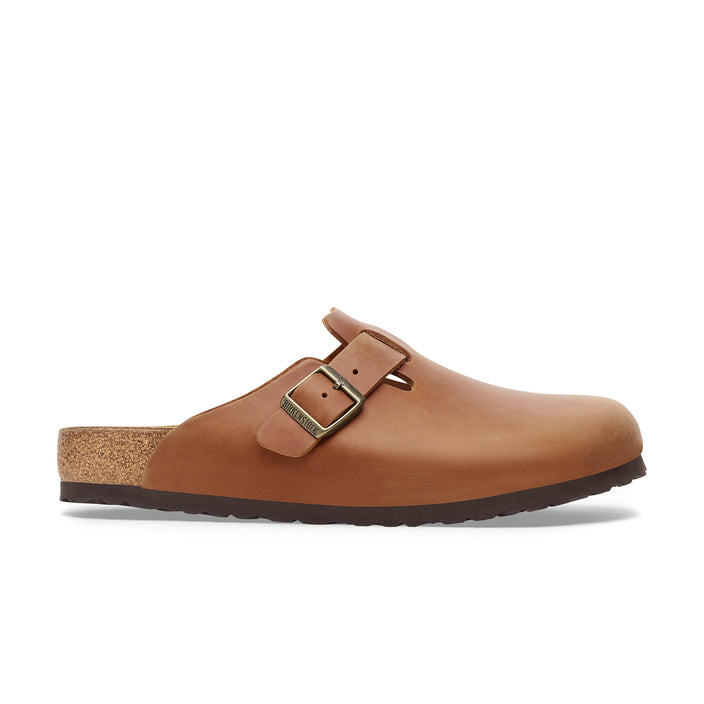 Birkenstock Boston Oiled Leather Cognac side view