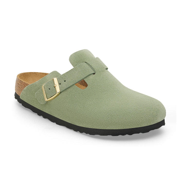 Birkenstock Boston SFB Green Tea Suede Leather