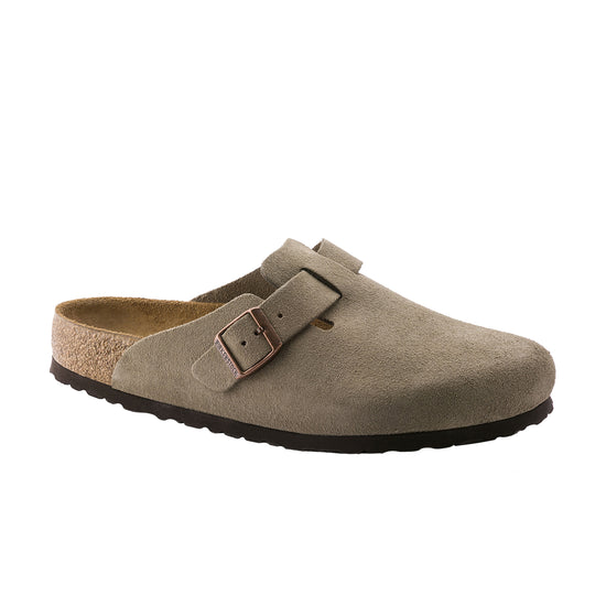 Birkenstock Boston SFB Taupe Suede Leather 