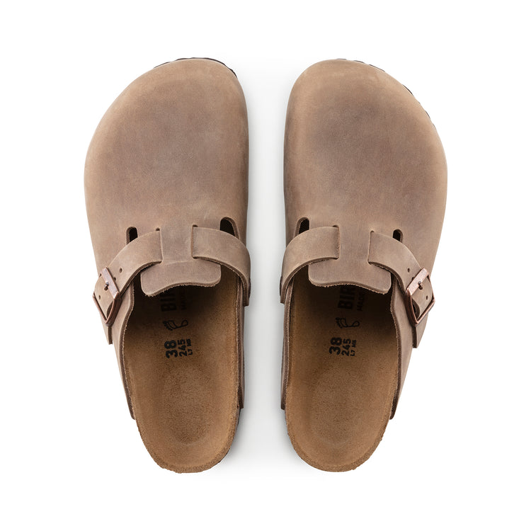 Birkenstock Boston Tabacco Brown Oiled Leather top view