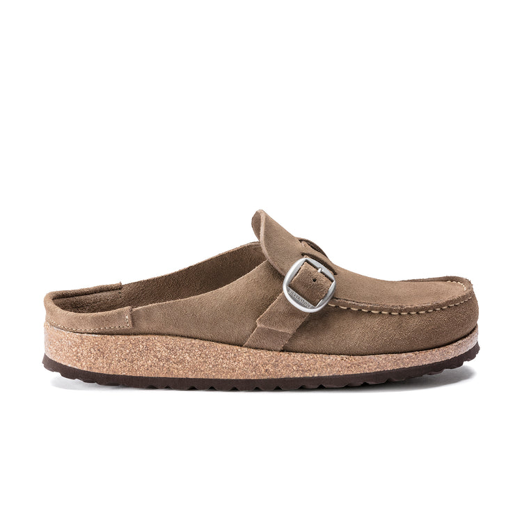 Birkenstock Buckley Grey Taupe Suede Leather side view