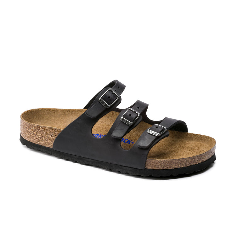 Birkenstock Florida SFB Black Oiled Leather