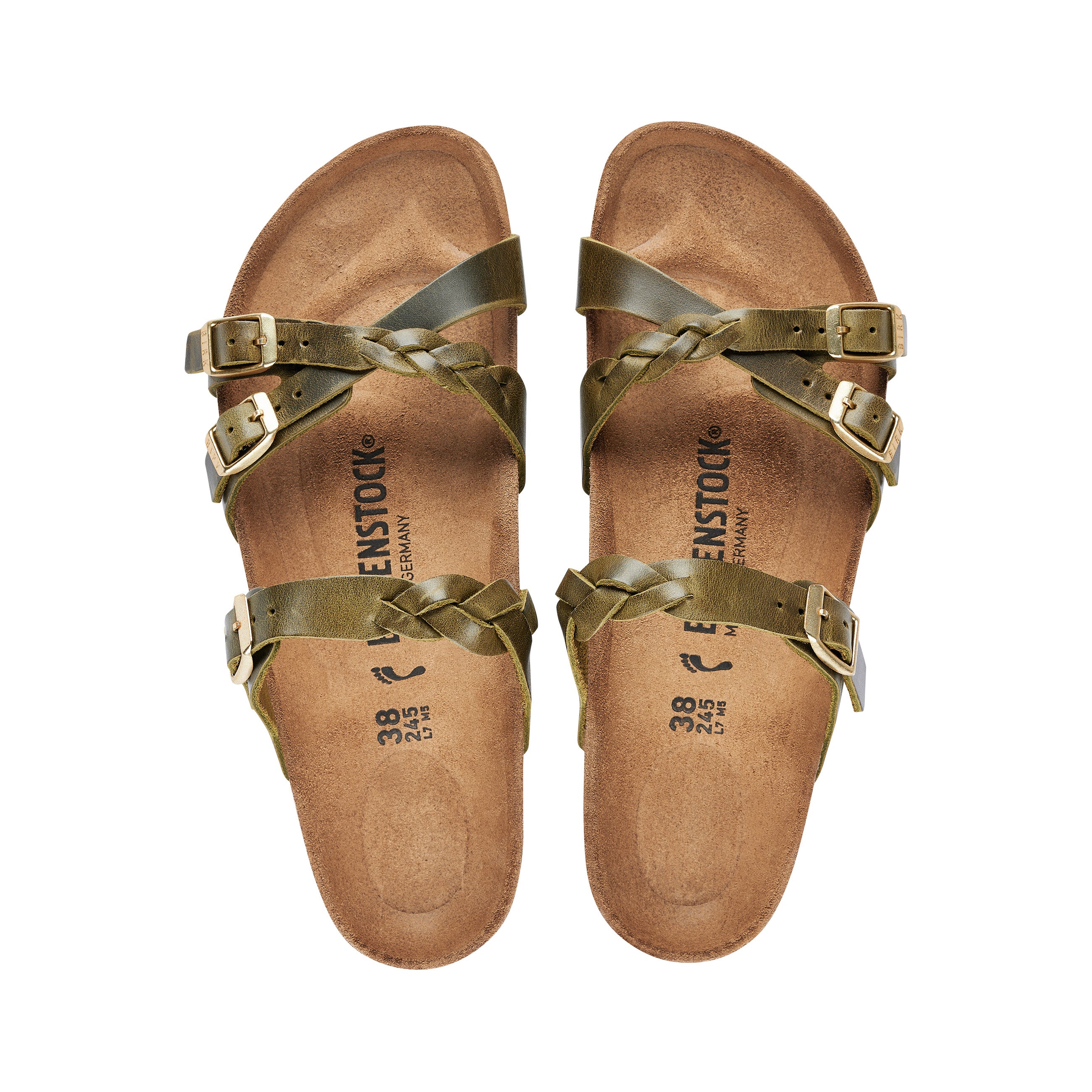 Birkenstocks with hot sale braided strap