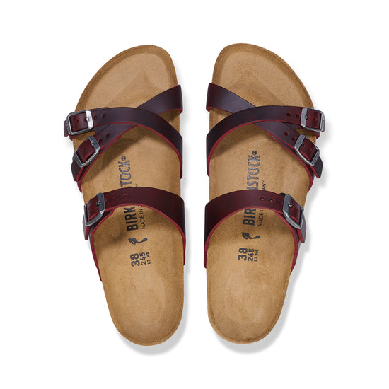 Birkenstock Franca Zinfandel Oiled Leather top view