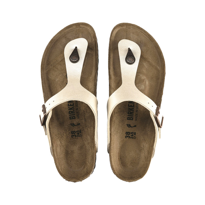 Birkenstock Gizeh Graceful Pearl White Birko-Flor top view