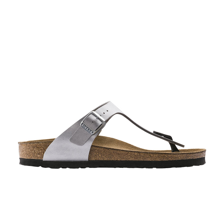 Birkenstock Gizeh Silver Birko-Flor side view