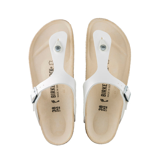 Birkenstock Gizeh White Birko-Flor top view