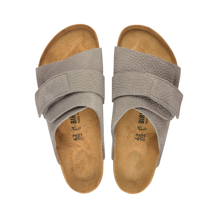 Birkenstock Kyoto Nubuck Leather Desert Buck Whale Grey top view