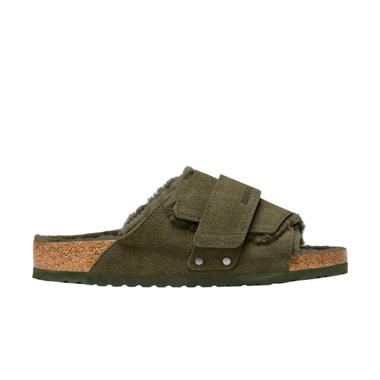 Birkenstock Kyoto Shearling Thyme Suede Leather/Shearling side view