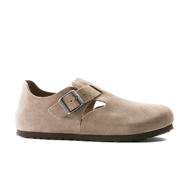 Birkenstock London Taupe Suede Leather side view