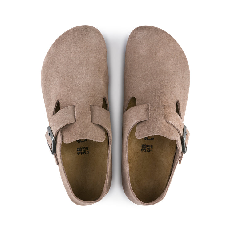 Birkenstock London Taupe Suede Leather top view