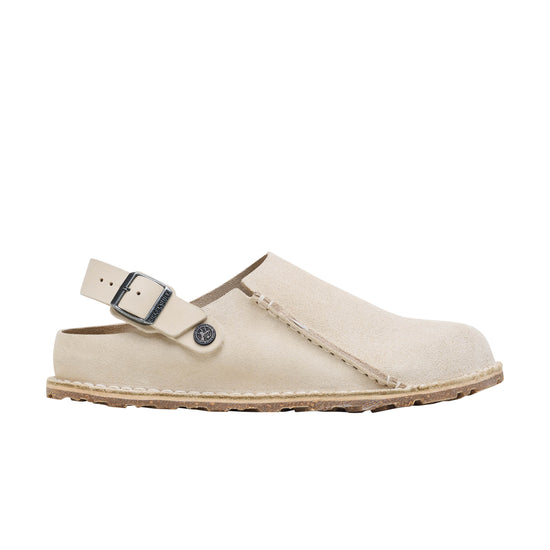 Birkenstock Lutry Eggshell Suede Leather side view