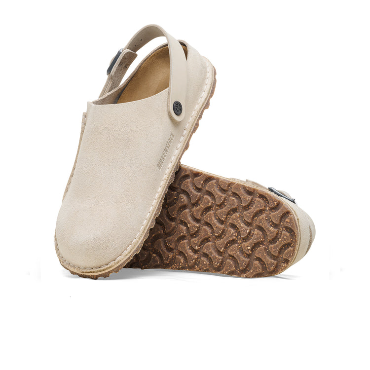 Birkenstock Lutry Eggshell Suede Leather sole view