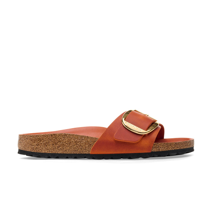 Birkenstock Madrid Big Buckle Burnt Orange Oiled Leather side view