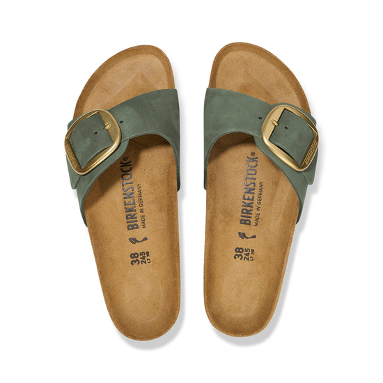 Birkenstock Madrid Big Buckle Thyme Nubuck Leather top view