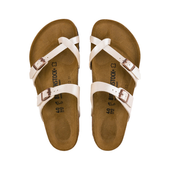 Birkenstock Mayari Graceful Pearl White Birko-Flor top view