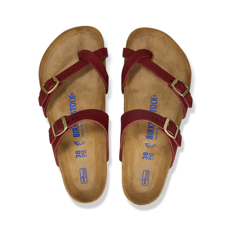 Birkenstock Mayari SFB Nubuck Leather Zinfandel top view