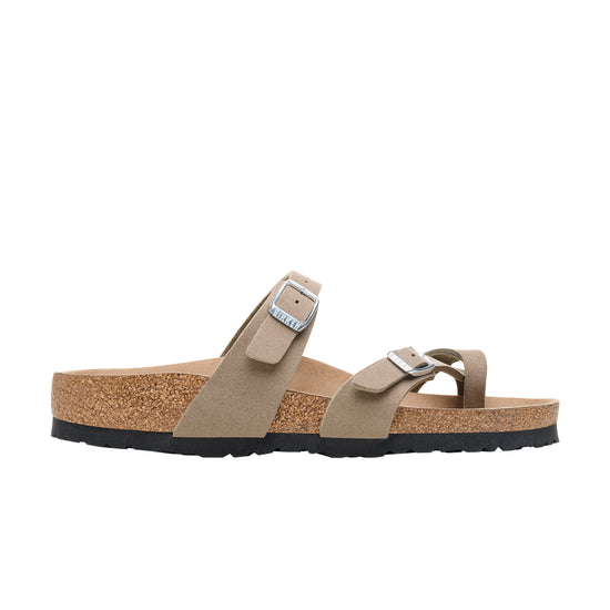 Birkenstock Mayari Vegan Grey Taupe Synthetic Soft Birki side view