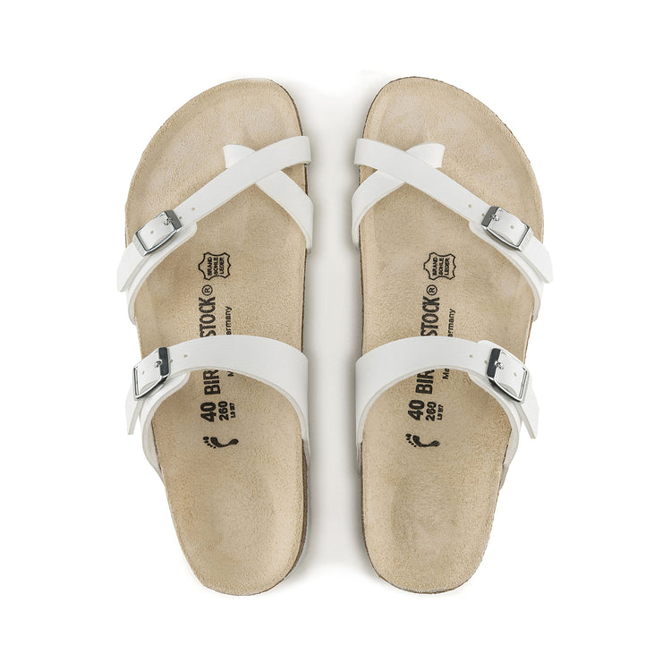 Birkenstock Mayari White Birko-Flor top view