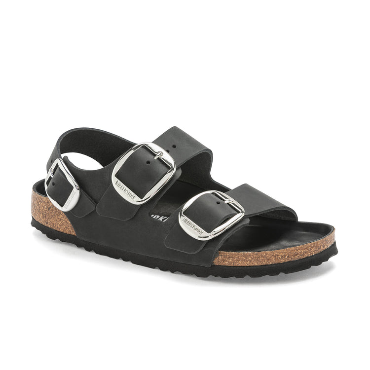 Birkenstock Milano Big Buckle Black Oiled Leather