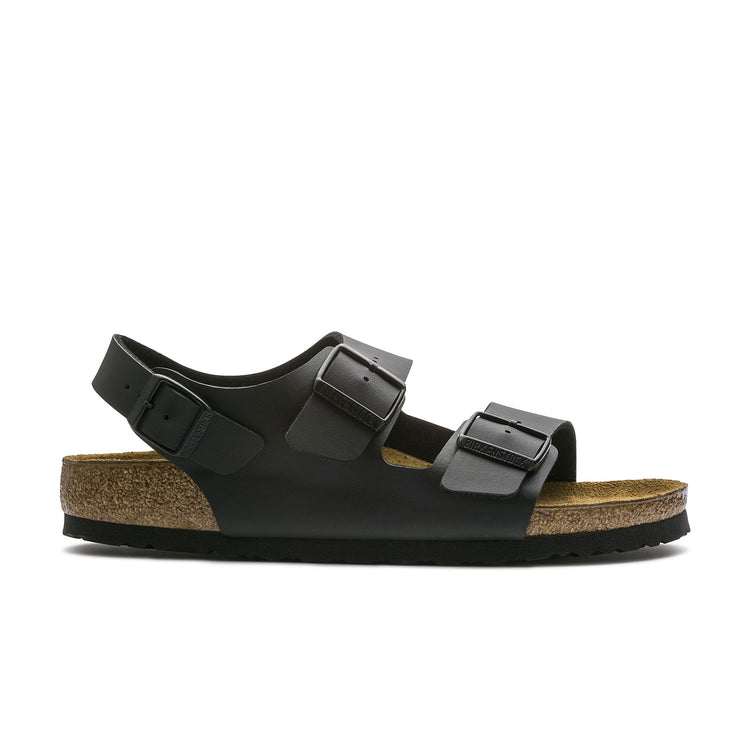 Birkenstock Milano Black Birko-Flor side view