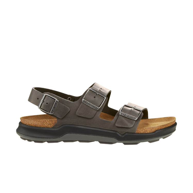 Birkenstock Milano Cross Town Iron Oiled Leather side view