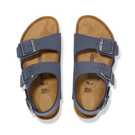 Birkenstock Milano Kids Navy BirkiBuc top view