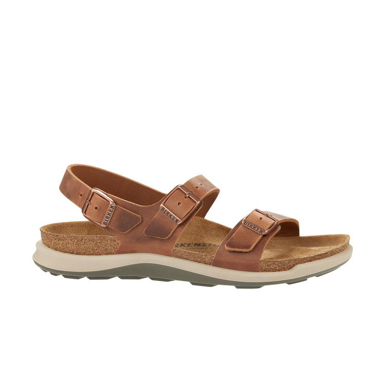 Birkenstock Sonora Cross Town Arctic Ginger Brown Waxy Leather side view